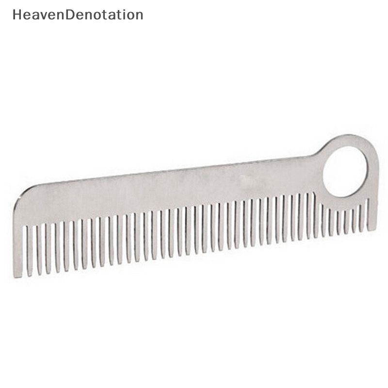 [Pecahan Surga]  Sisir Rambut Praktis Unisex Titanium/Stainless Steel Perawatan Kesehatan Tactical Pocket HDV