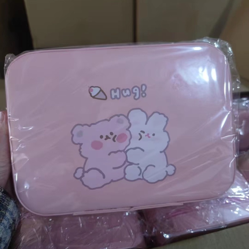 TTSHOP Koper Makeup "Glamour Reflection" - Tas Makeup Terkenal dengan Kapasitas Besar dan Desain Lucu, Mudah Dibawa, dan Terbuat dari Kulit 91101