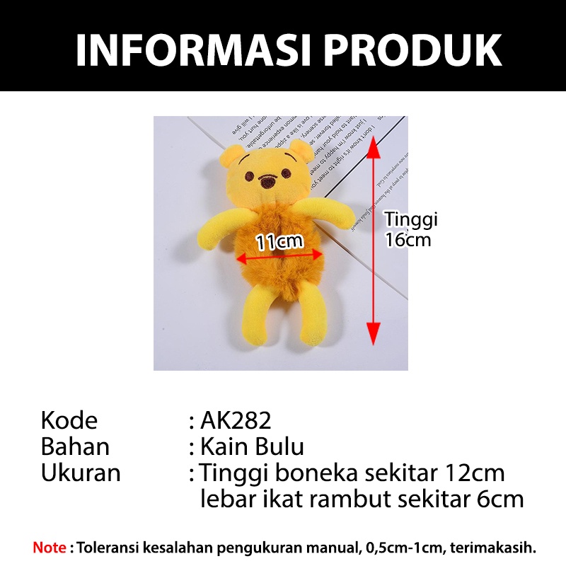 Ikat Rambut Korea Anak Boneka Karakter Kartun Karet Rambut Scrunchie Aksesoris Kunciran Lucu AK282