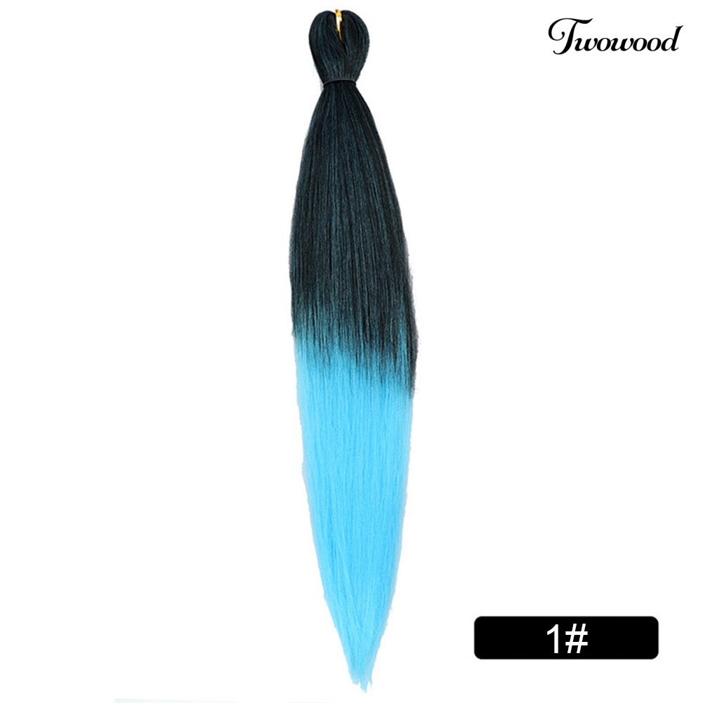 Twowood 26inch Sintetis Mengepang Rambut Suhu Tinggi Serat Wig Ekstensi Sopak