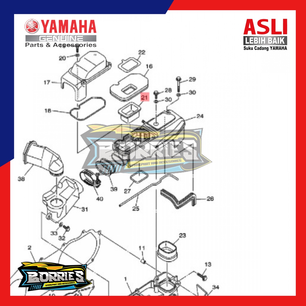 PLASTIK CVT MIO PLASTIK KOTAK CVT GUIDE ELEMENT ATAU TATAKAN DUDUKAN FILTER CVT MIO ORIGINAL 5TL-E54