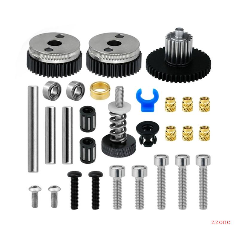 Zzz Hardened Steel Gear Extruder Kit HGX Extruder Untuk Printer Ender3 Ender5 CR10 3D