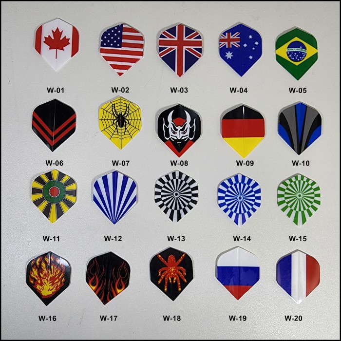 Dart Wing Flight - Sayap Panah Jarum Darts - Wings Tails Flights PVC - W-01