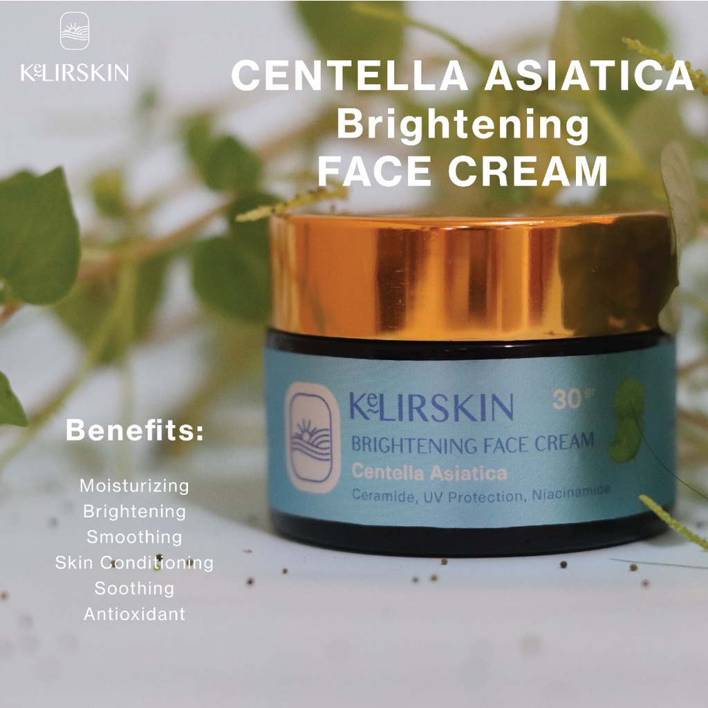 KeLIRSKIN Brightening Face Cream - Centella Asiatica Niacinamide UV Protection