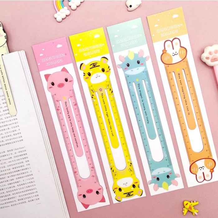 

Penggaris Lentur Motif Hewan Pembatas Buku Magnet Ruler Animal Cute NF