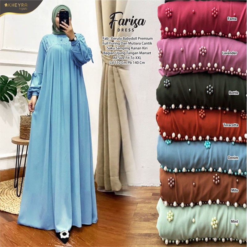 FARISA DRESS ORI KHEYRA | Ld110 Ceruty Premium full furing