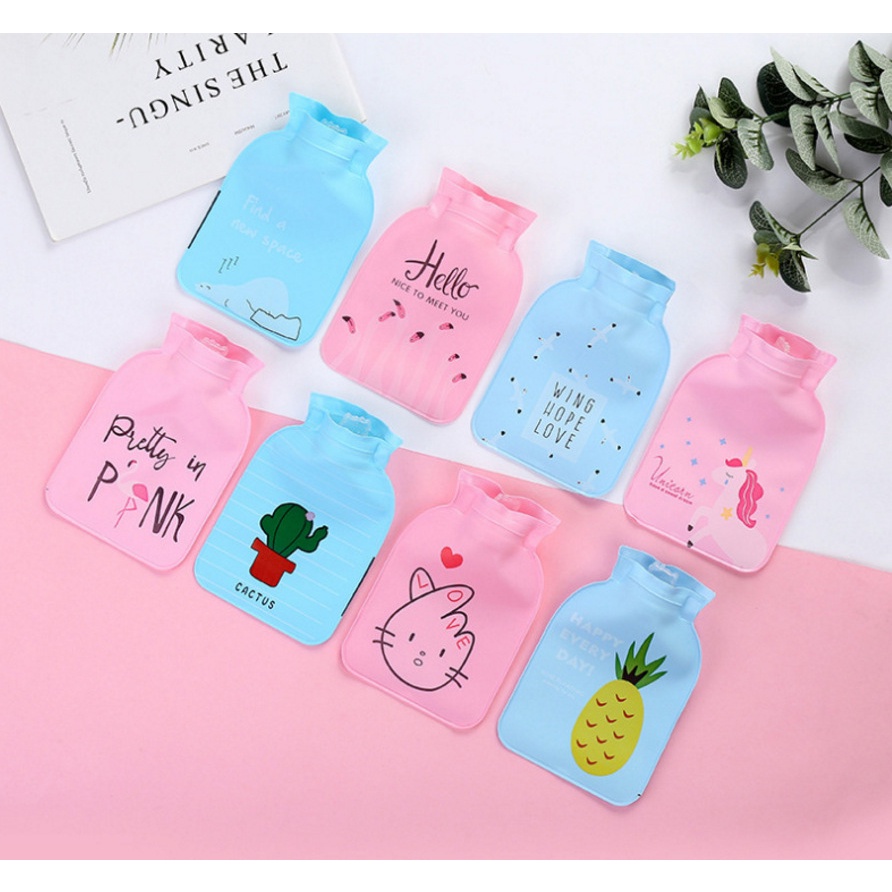 AVVET Compress Ice Bag Hot Pack Kantong Kompres Air Panas Es Dingin Kantung Kompres Demam Dan Nyeri Motif Kartun Cold Pereda PMS Haid Luka Memar Murah Import