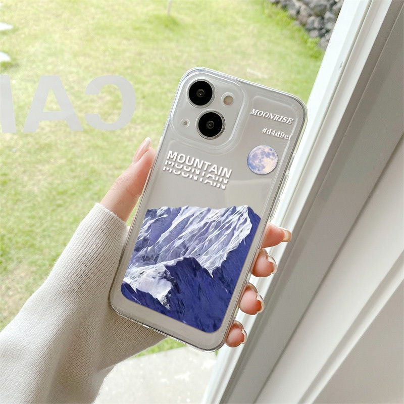 Casing Gunung Salju Untuk Vivo S12 S15 S6 S7 S9 S9E S10 5G S10 Pro X30 X30 Pro X50 X60 X70 X80 X27 V23 Pro V23E Iqoo 56 Neo5 Neo6 8 8 Pro Z6 U5 Akrilik Space TPU Belakang Sarung