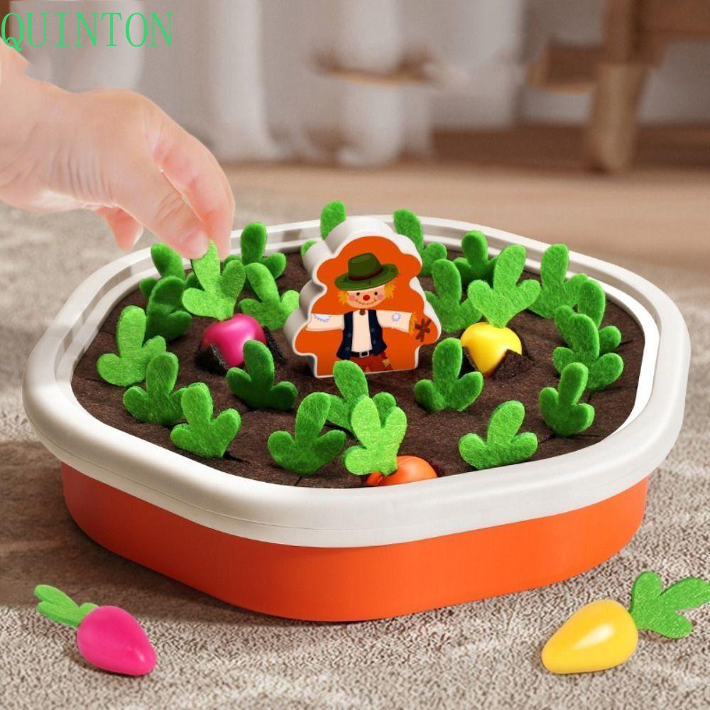 Quinton Farm Pull Radish Game Kawaii Hadiah Anak Permainan Papan Edukasi Dini Menarik Memori Mainan puzzle Tabletop Games Mainan Pencerahan Mainan Interaksi Orang Tua-Anak