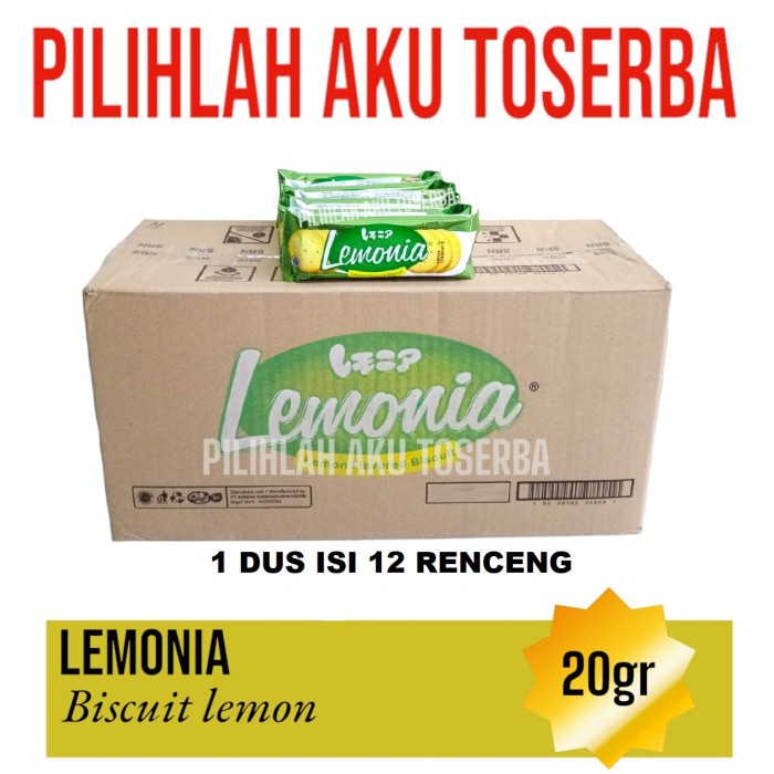 

Biskuit Nissin LEMONIA LEMON COOKIES RENCENG - ( HARGA 1 DUS isi 12 )