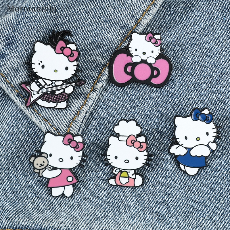 Mornin Sanrio Hello Kitty Kucing Lucu Kerah Pin Tas Ransel Pesona Bros Untuk Wanita Enamel Pin Hadiah Fashion Perhiasan Aksesoris id