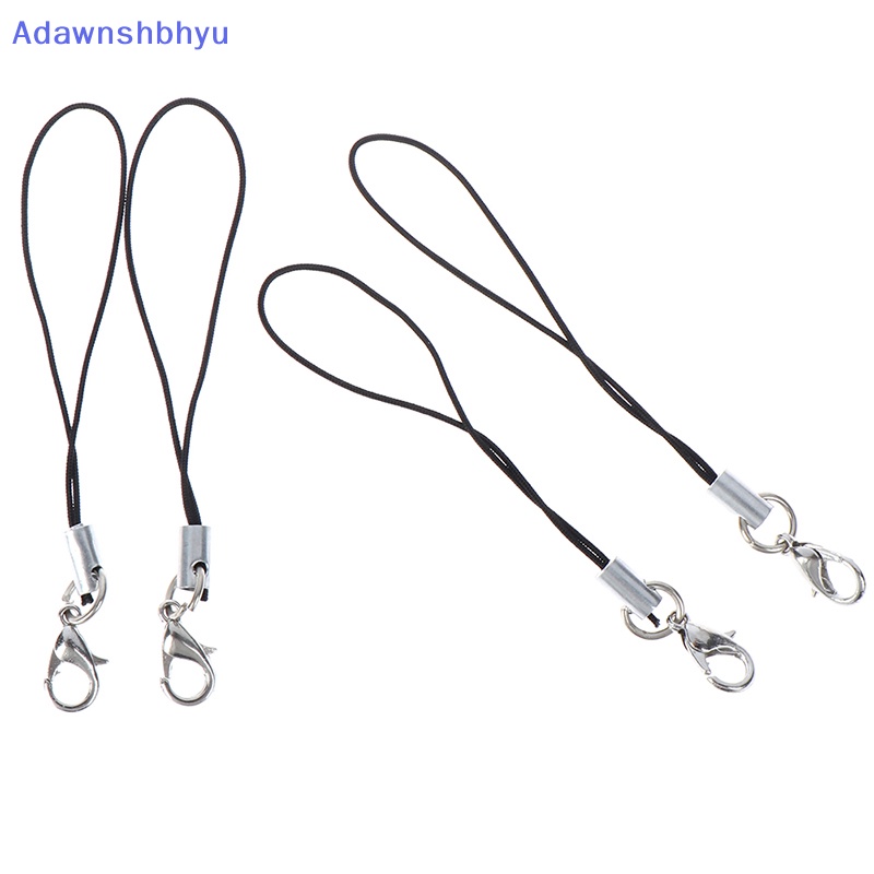 Adhyu 10Pcs Lanyard Gantungan Kunci Untuk USB flash drive strap string black ID