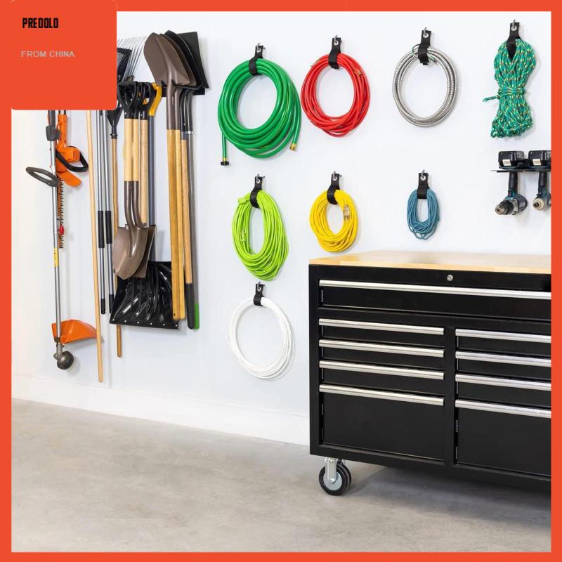 [Predolo] 4pcs Rak Alat Stainless Solid Garasi Tool Organizer Tempel Dinding