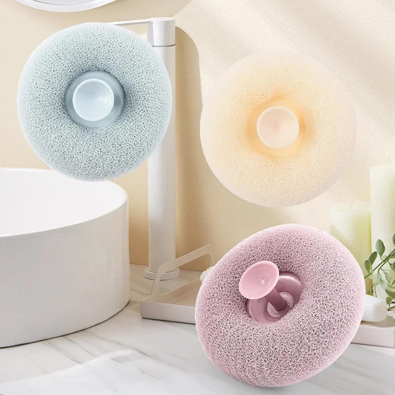 Exfoliator Scrubber Kulit Mandi Kreatif Dengan Suction Cup/ Body Shower Massage Brush Aksesoris Kamar Mandi