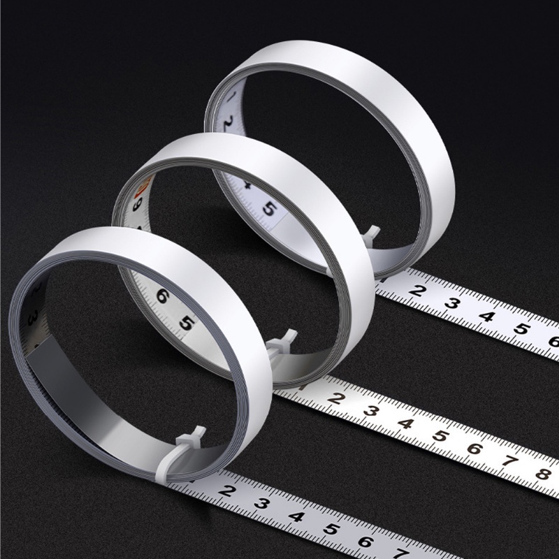 Self-adhesive Penggaris Meja Kerja Carbon Steel/Perekat Skala Metrik Tahan Lama Karat Measuring Tape