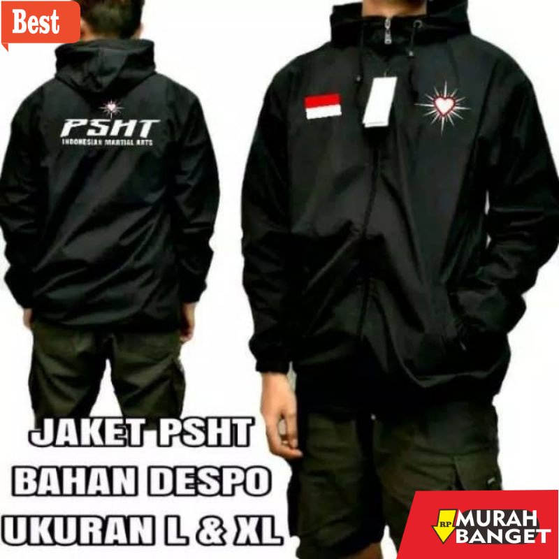 Jaket parasut pria terbaru- Jaket PSHT Jaket Bertopi PSHT Jaket parasut Jaket Bordir Jaket keren Fas