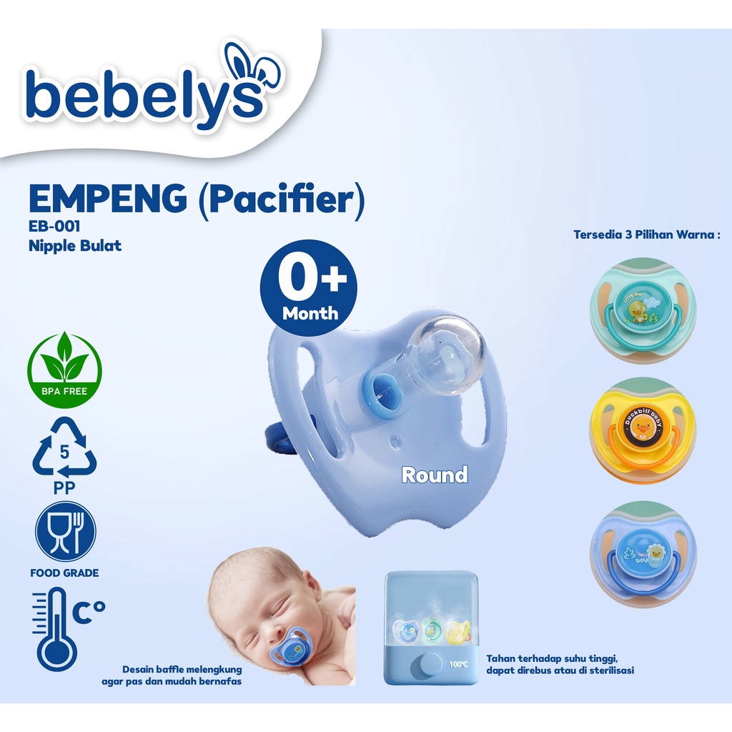 BEBELYS EMPENG BAYI BABY PACIFIER EMPENG BULAT EMPENG GEPENG EMPENG ORTHODONTIC