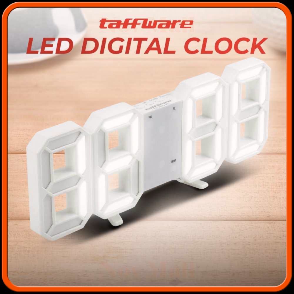 Taffware Jam Meja LED Digital Clock - TS-S60-W