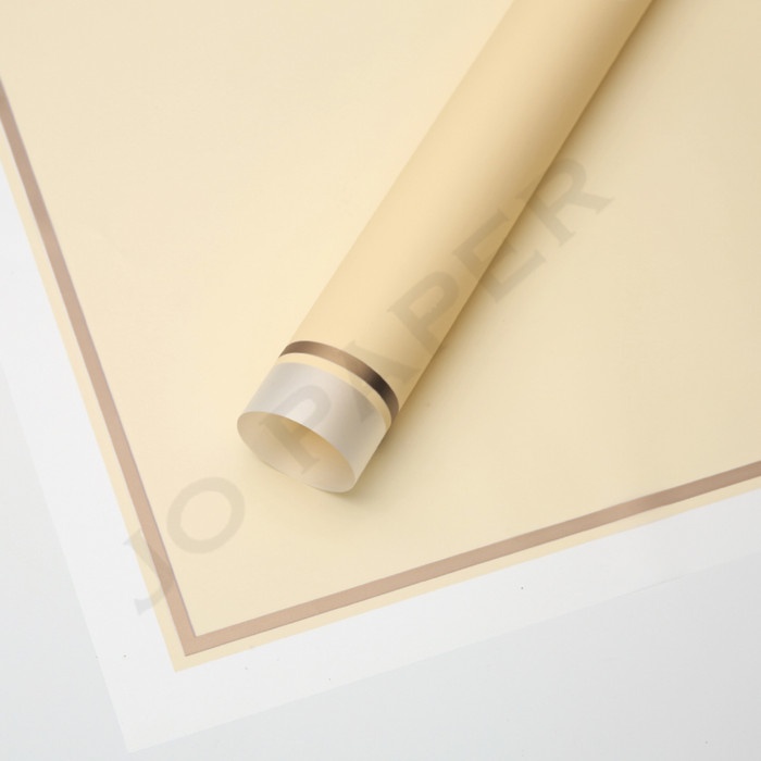 

Promo Terjangkau [20 LEMBAR] Flower Wrapping Paper Frame List Gold Kertas Buket Bunga - Beige