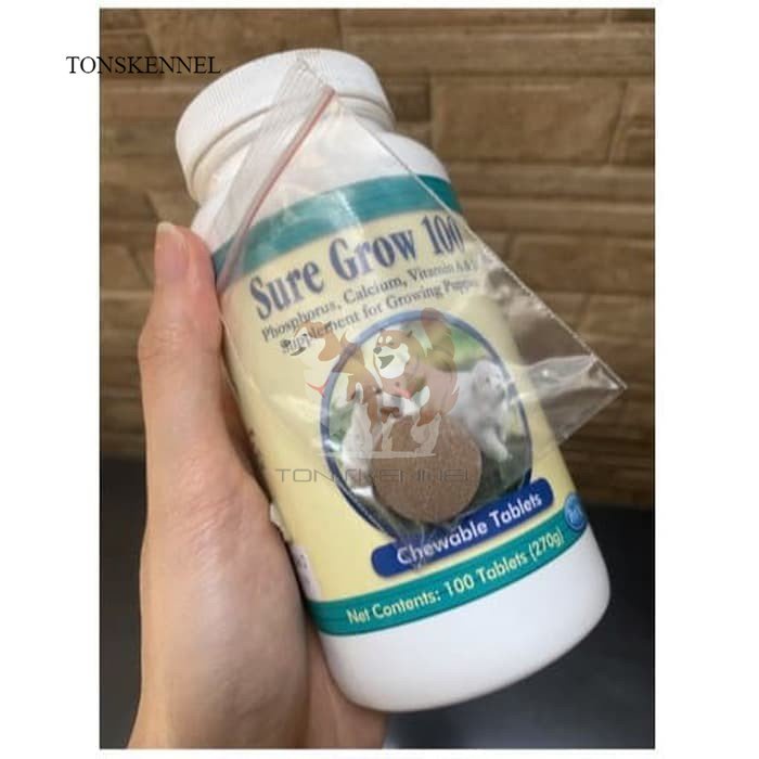 VITAMIN CALCIUM ANJING SUREGROW SURE GROW 100 CALCIUM PER 10 TAB ECER