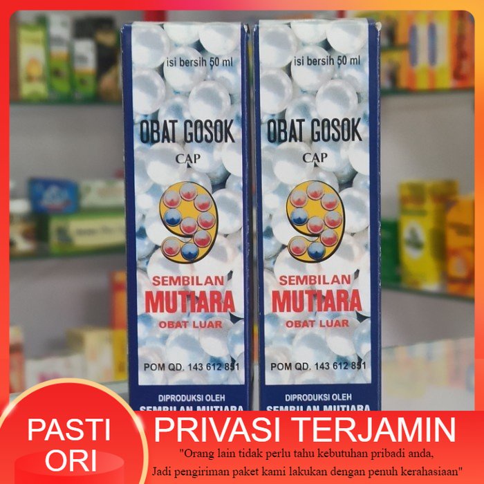 minyak 9 mutiara 50 ml