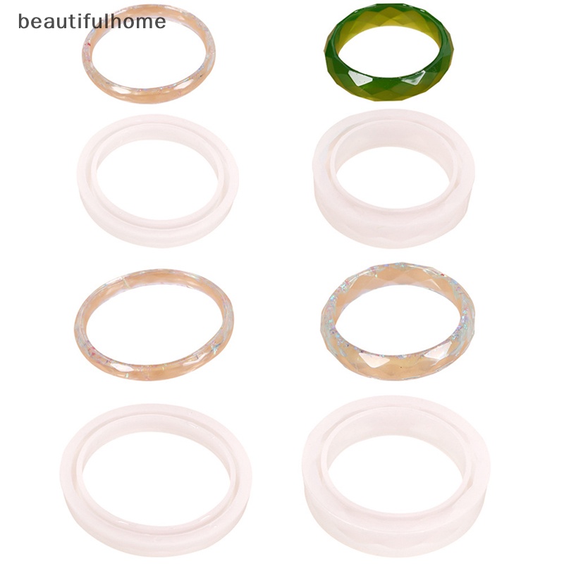 {beautifulhome} 1pc Cetakan Silikon Bangle Cetakan Silikon Bulat DIY Model Gelang Casg Tools.