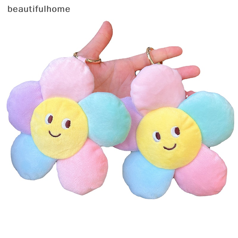 {Cantikhome} Gantungan Kunci Mewah Lucu Bunga Matahari Gantungan Kunci Mobil New Sunflower Plush Keychain.