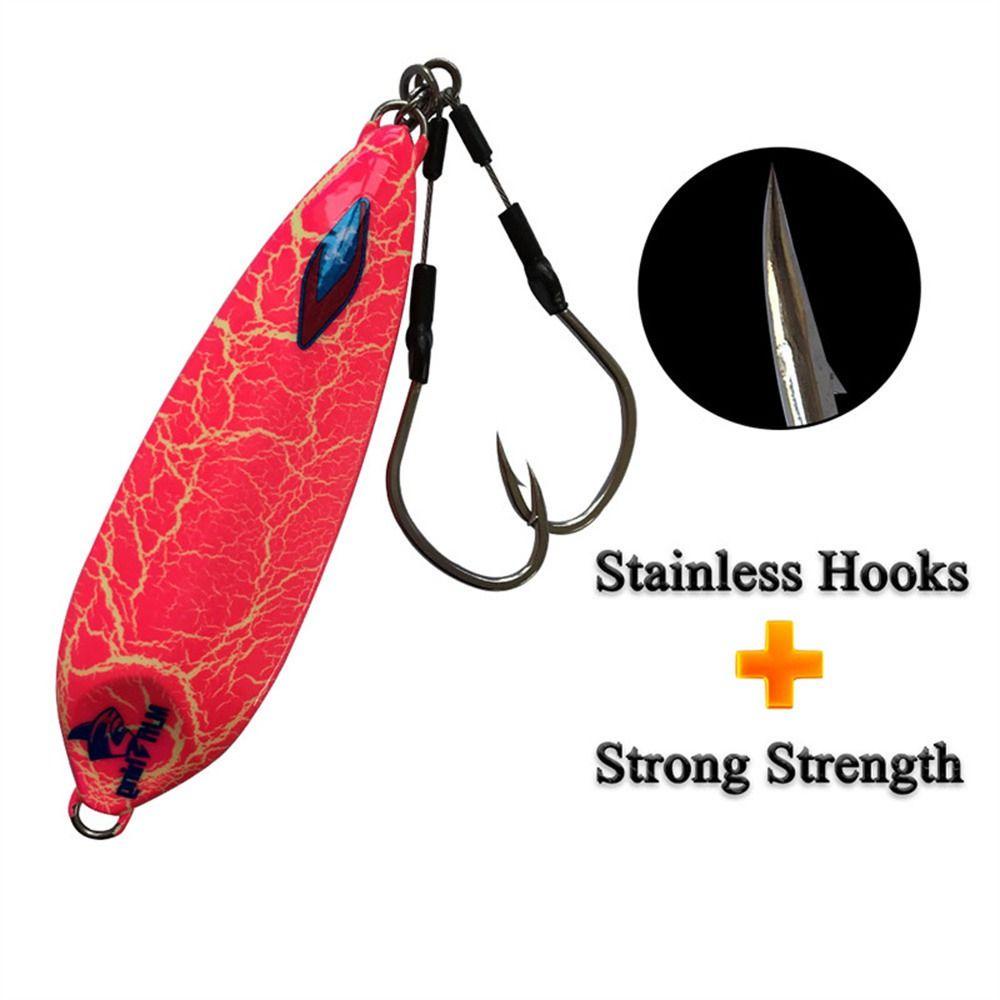 AUGUSTINA Agustinina Kail Pancing Fishing Tackle Carbon Stainless Wire Jig Lure Alat Pancing Hooks Untuk Air Asin