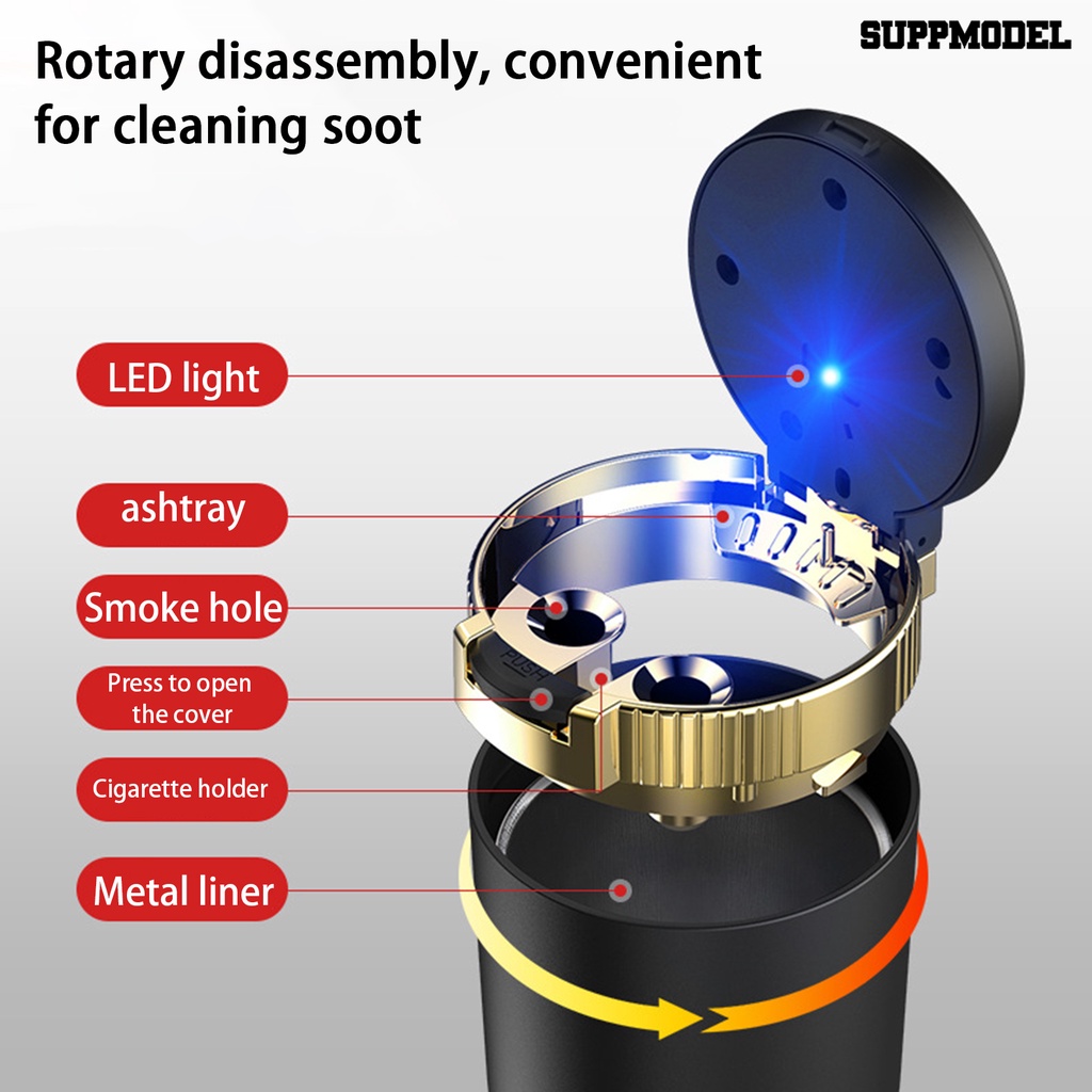 [SM] Lampu LED Mobil Portable Cylinder Car Storage Box Cup Perlengkapan Otomotif