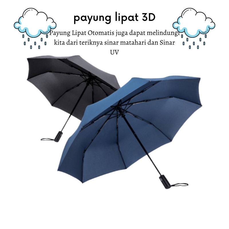 GOS -A403- Payung Lipat 3D Magic - Payung Motif Anti UV - Payung Lipat Kecil Motif 3D - Magic Umbrella