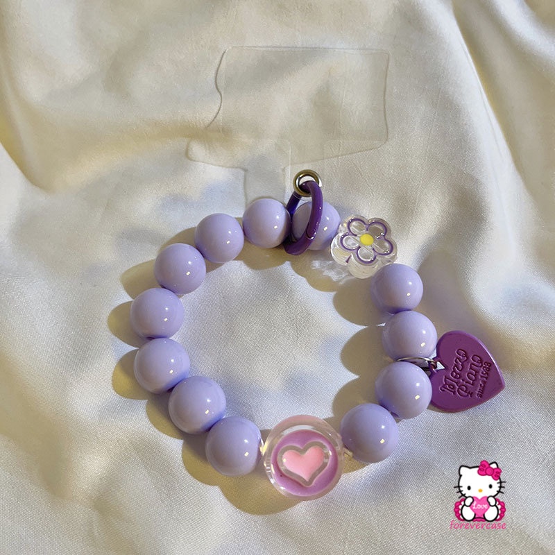 IPHONE Gelang Tangan Akrilik Gadis Korea Gantung Universal Gelang Untuk Iphone14 13 12 11 Pro Max MiNi Lucu Warna-Warni Manik Bulat Telepon Rantai