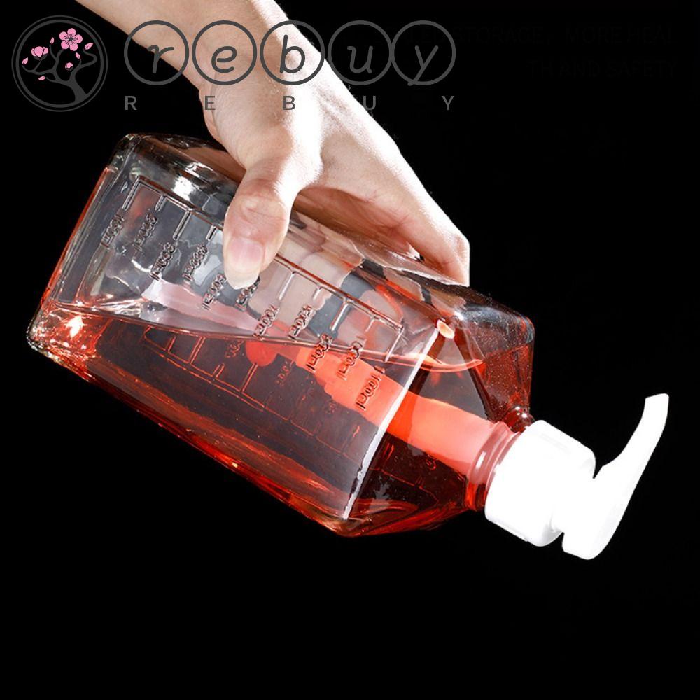 Rebuy Syrup Bottle Sealed Kapasitas Besar Dengan Pompa Hidrolik Kamar Mandi Refillable Softener Syrup Home Storage Bottle