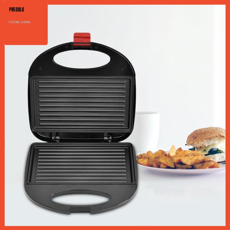 [Predolo] Panini Press Breakfast Maker Machine Elektrik Untuk Pancake Omelet Sandwich