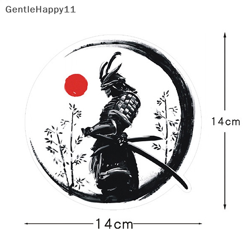 Gentlehappy JAPAN Samurai Warrior Sticker Katana Decal Vinyl Mobil Sepeda Truk Motor id