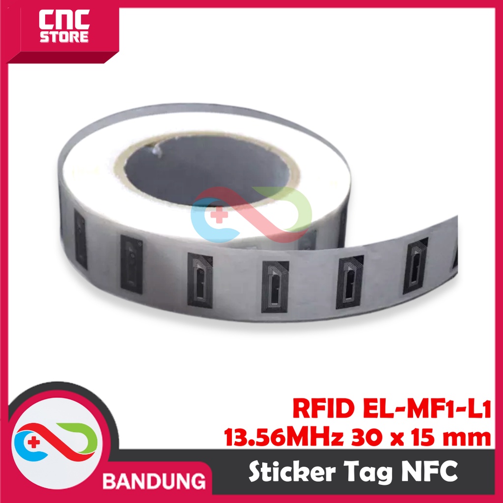 RFID EL-MF1-L1  13.56 MHz 1K Label Sticker Tag NFC RC522 Stiker F08 30 x 15 mm