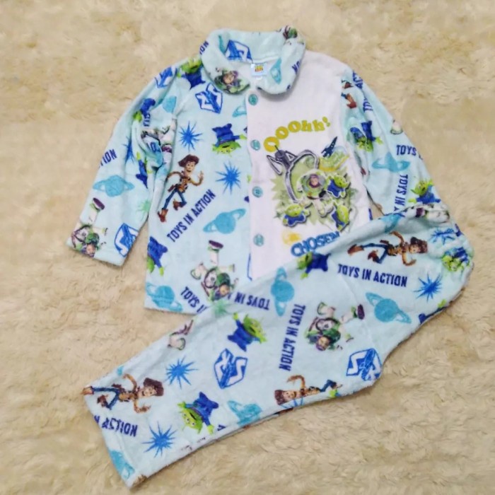 ONE SET PIYAMA BAJU TIDUR DISNEY KIDS BOY ANAK COWOK LAKI LAKI SIZE 4 5 TAHUN