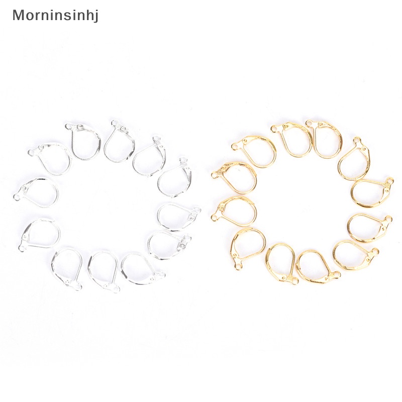 Mornin 50PCS/100PCS French Earring Lobster Clasps Hooks Temuan Anting Perhiasan DIY id