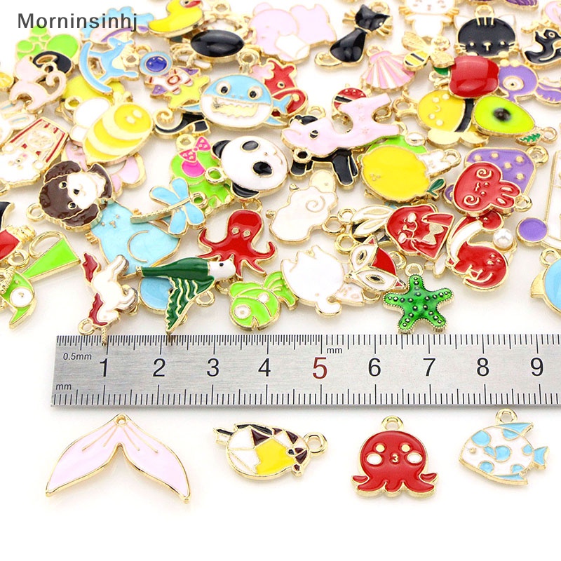 Mornin 80Pcs Hewan DIY Gelang ChPendant Aksesoris DIY Membuat Perhiasan Kalung id