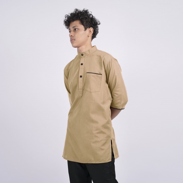 Baju Koko Rashad Kurta Pakistan Pria Big Size Bahan Katun Adem