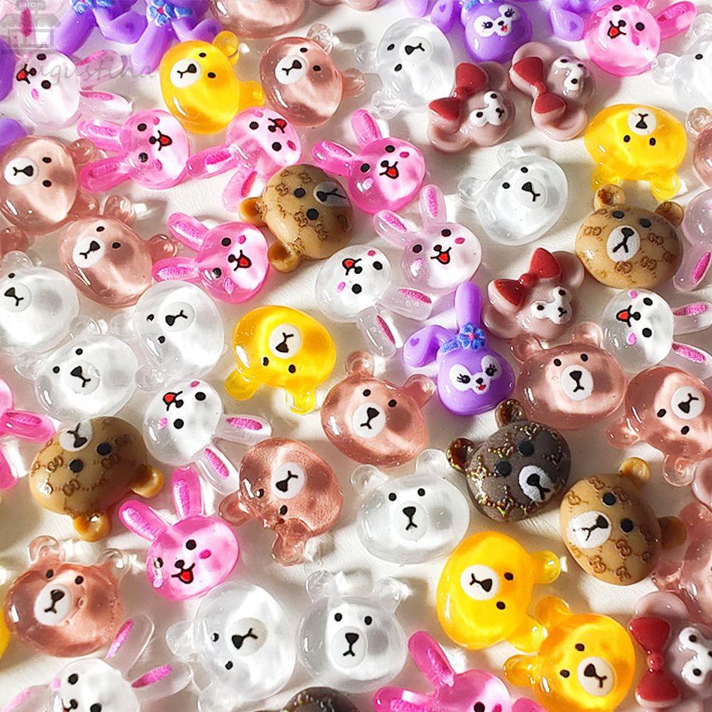 AUGUSTINA Augustina Paku Charms Lucu Permen Warna Kuku Kecantikan Hiasan Kuku DIY Manicure Aksesoris 3D Dekorasi Kuku