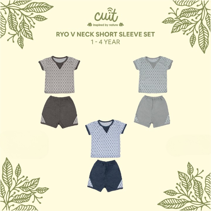 Cuit Baby Ryo V-Neck Shore Sleeve Set | Baju Anak