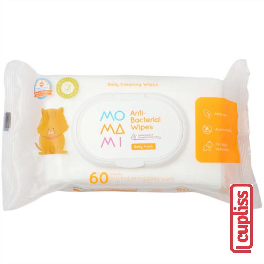 MoMaMi Anti bacterial Wipes  60s Tisue Basah Bayi 136324