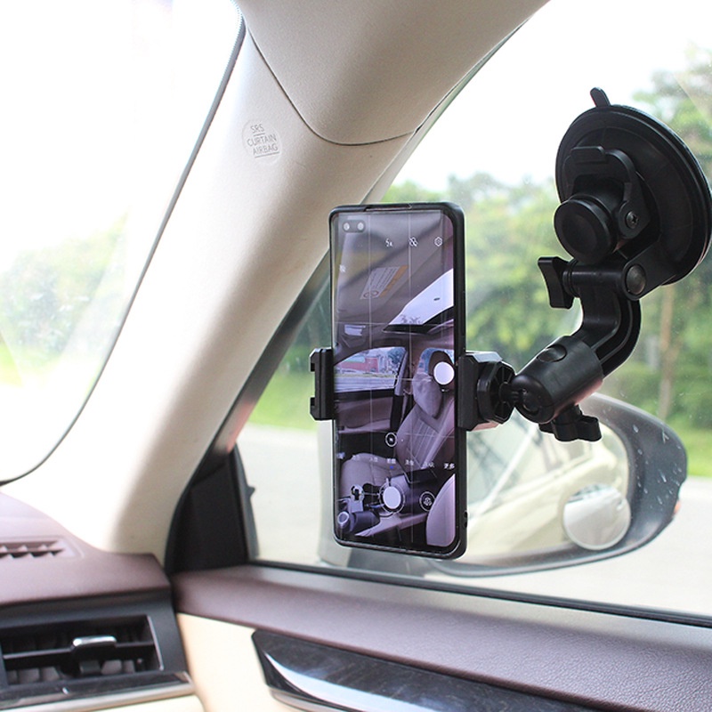 1pc Creative Suction Cup Detachable Car Mobile Phone Holder/Dudukan GPS Otomotif Dapat Diputar 360derajat/ Bracket Navigasi Kendaraan Universal