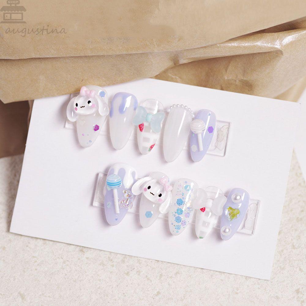 AUGUSTINA Agustin Puppy Nail Art Perhiasan Kartun Beruang Anjing DIY Aksesoris Nail Art