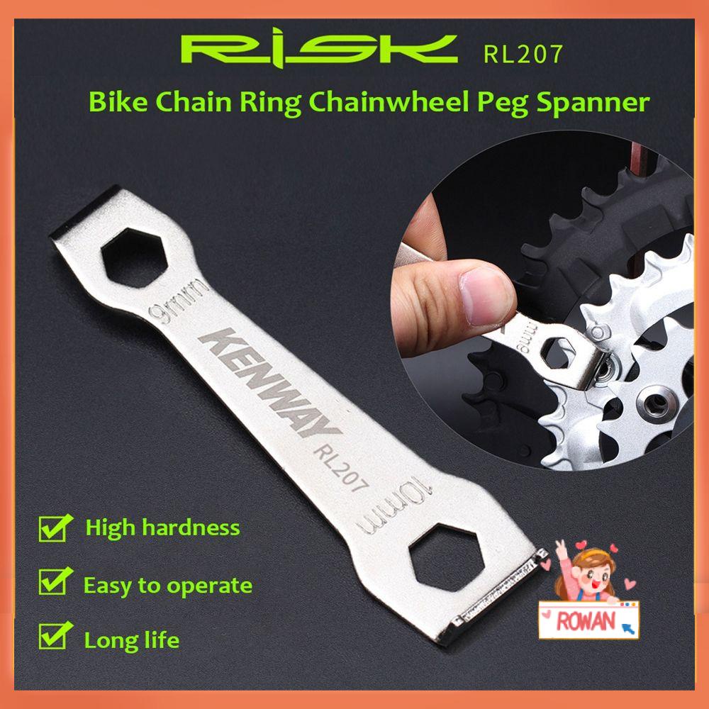 R-FLOWER Cincin Rantai 9&amp;10mm Kualitas Tinggi Aksesoris Lengan Crankset RL202 Mur Chainring Sepeda