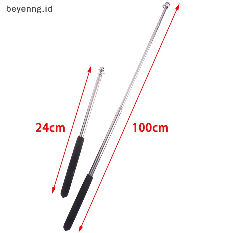 Beyen Professional touch 1meter Kepala Tiang Bendera Teleskopik stainless professor pointer ID