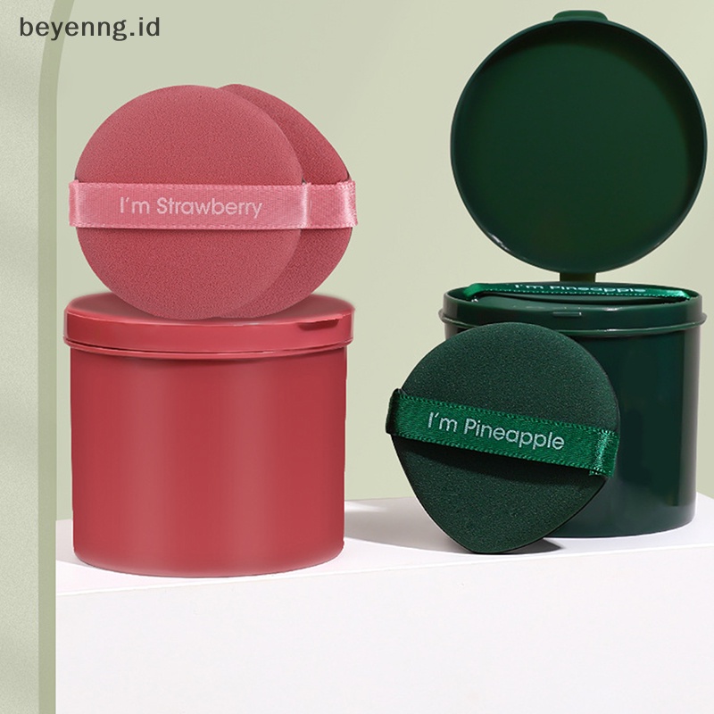 Beyen Strawberry Cosmetic Puff Set Double Side Wanita Lembut Makeup Spons Alat Make Up ID