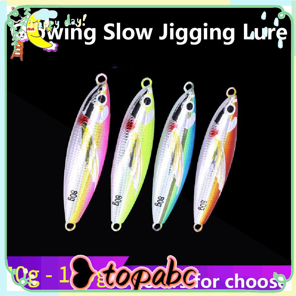 TOP 40g 60g 80g 100g Logam Metal Jig Bass Hook Memimpin Pengecoran Bersinar Slow Jigging Memancing Umpan