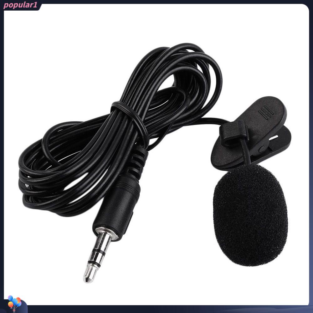 POPULAR Populer Mikrofon Smartphone Kabel Kondensor Lavalier Mic Untuk Rekaman PC Telepon