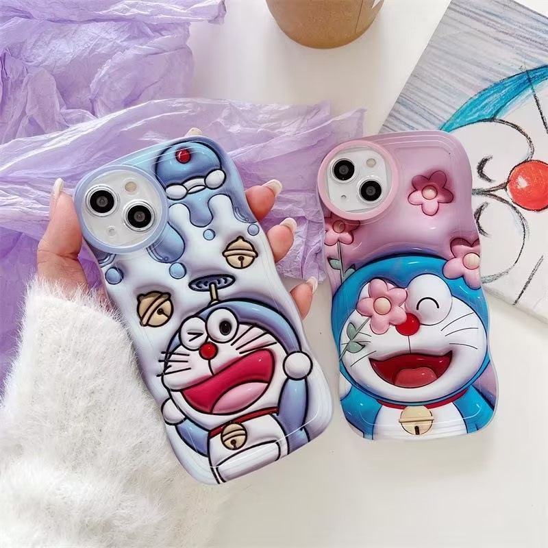 Casing Oval Big Eye Wavy Pattern Phone Case kompatible for Realme C17 31 33 35 3 5 5I 5S 6I 6 6S 7I 